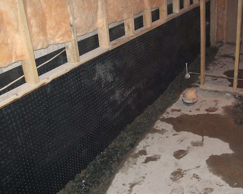 image of a repaired basement foundation