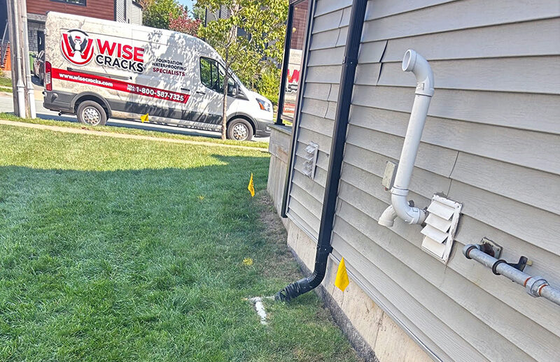 Wise Cracks van parked outside a house